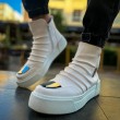 Mens High Top Sneakers - White - 113