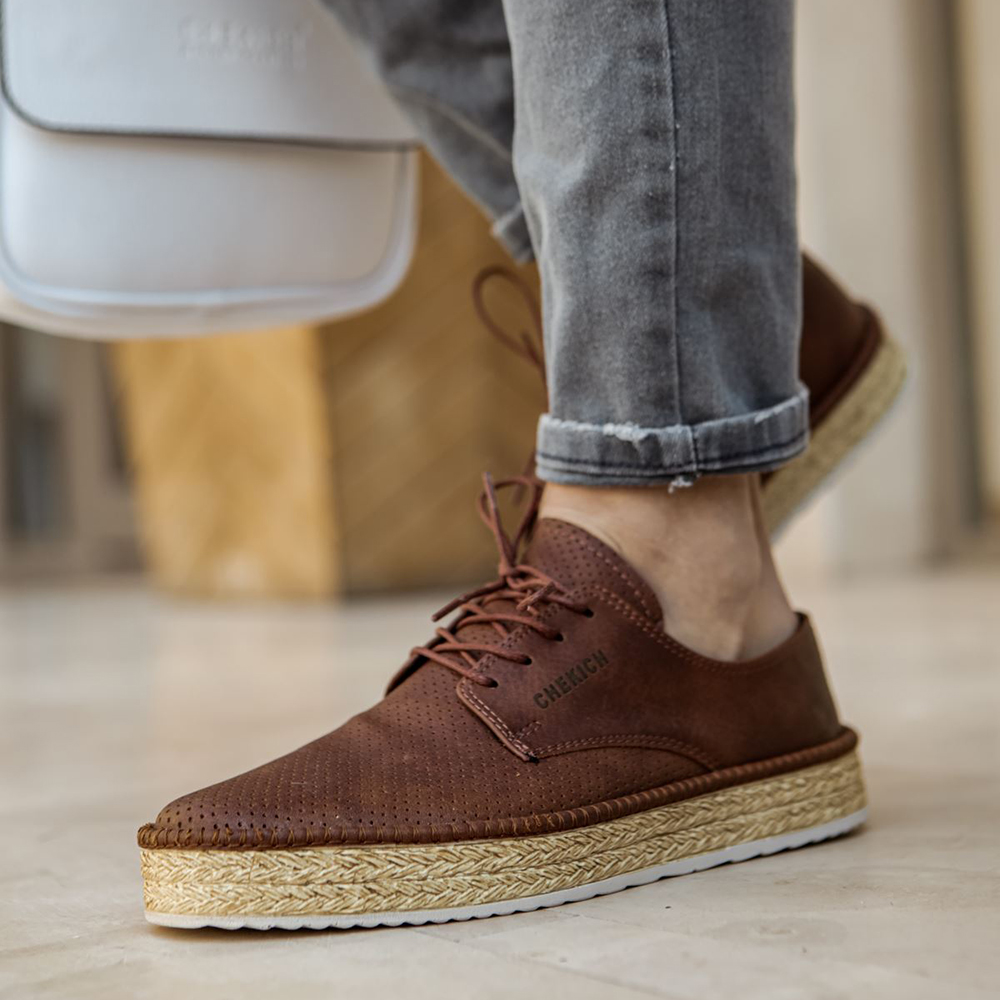 Men’s Sneakers - Tan White - 117
