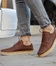 Men’s Sneakers - Tan White - 117