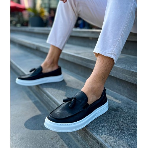 Mens Classic Shoes - Black White  - 127