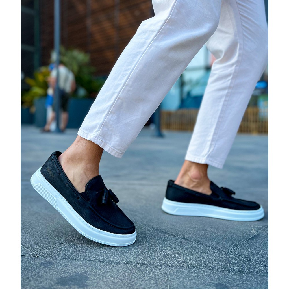Mens Classic Shoes - Black White  - 127