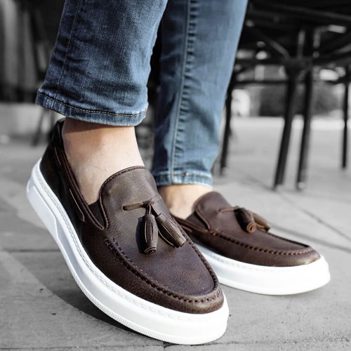 Men's Classic Shoes - Brown - 127
