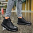 Mens High Top Boots - Black - 133