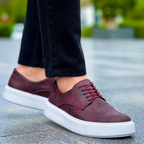 Mens Sneakers - Claret Red - 149