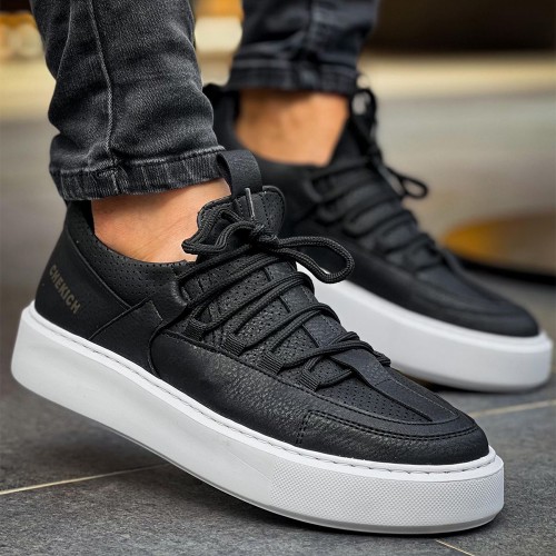Mens Sneakers - Black White - 159