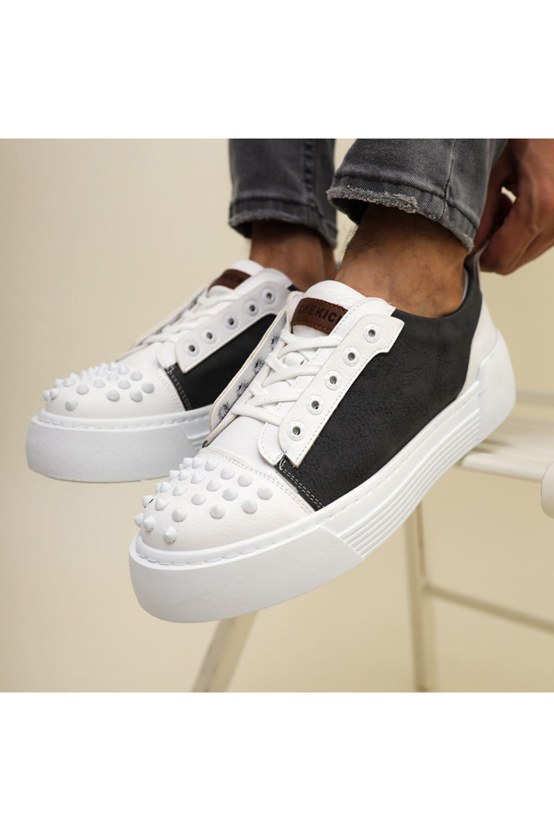 Mens Sneakers - Anthracite White - 169