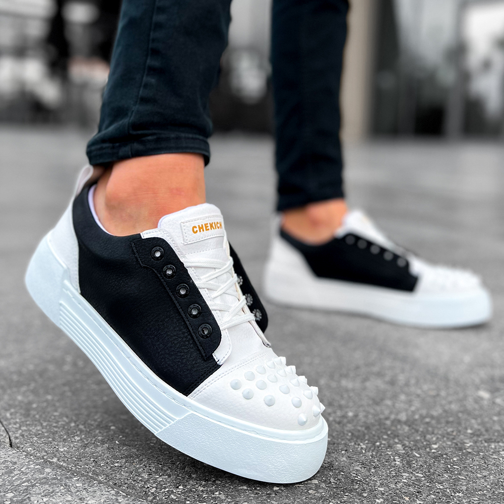 Mens Sneakers - White Black - 169