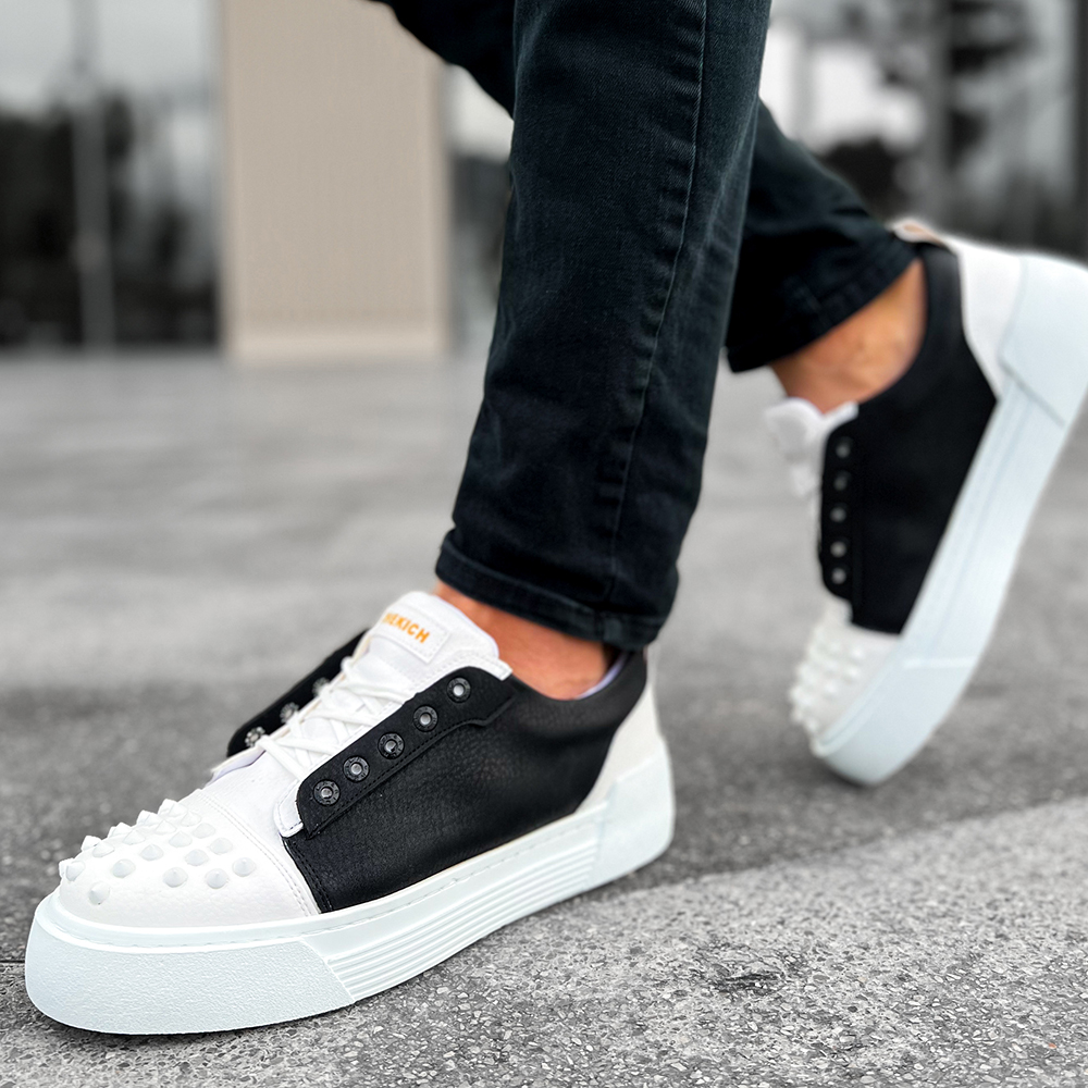 Mens Sneakers - White Black - 169