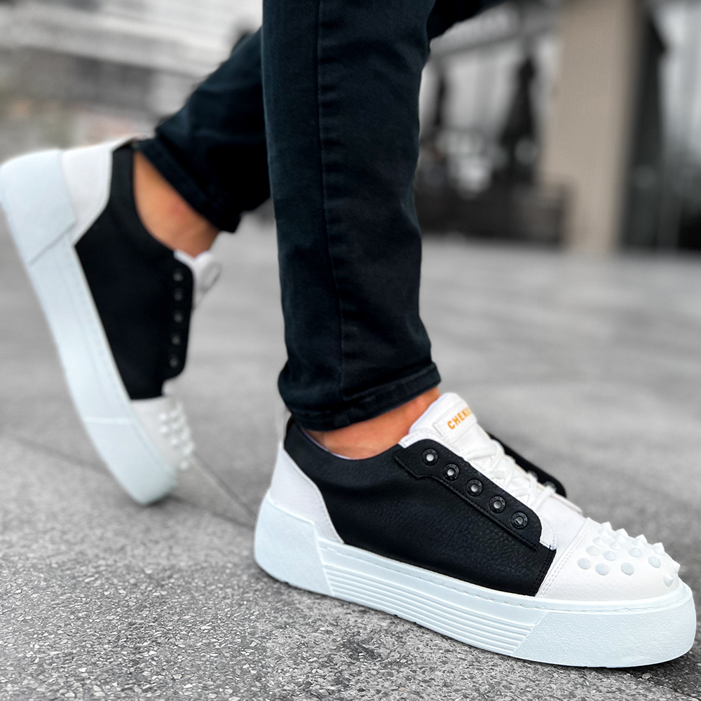 Mens Sneakers - White Black - 169