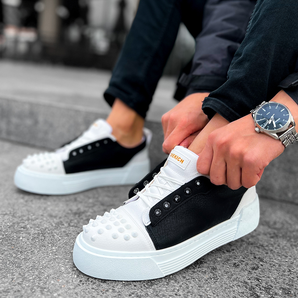 Mens Sneakers - White Black - 169