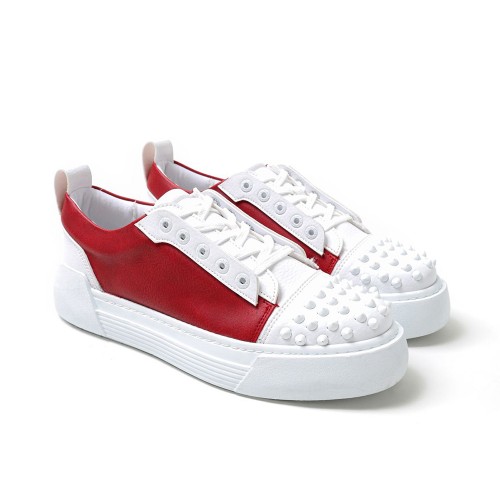 Men's Sneakers - White Red - 169