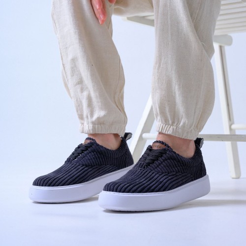 Mens Sneakers - Black White - 173