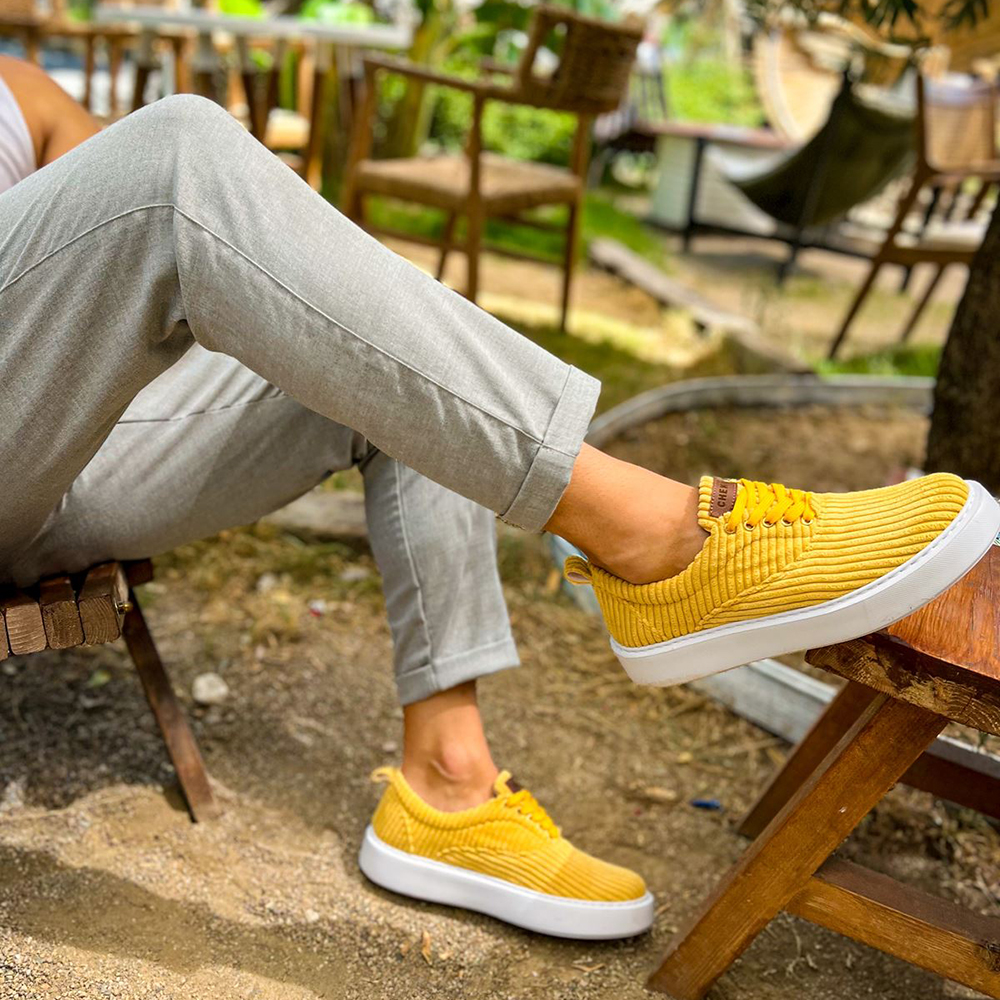 Mens Sneakers - Yellow - 173