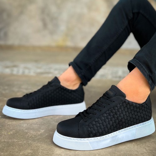 Mens Sneakers - Black White - 203