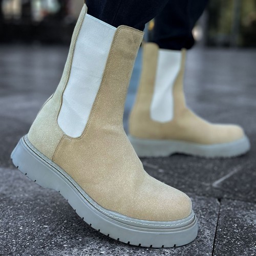 Mens Alaska Boots - Beige - 223