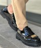 Mens Classic Shoes - Black Patent Leather - 2402
