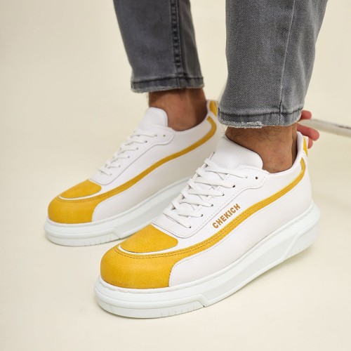 Mens Sneakers - Yellow White - 241