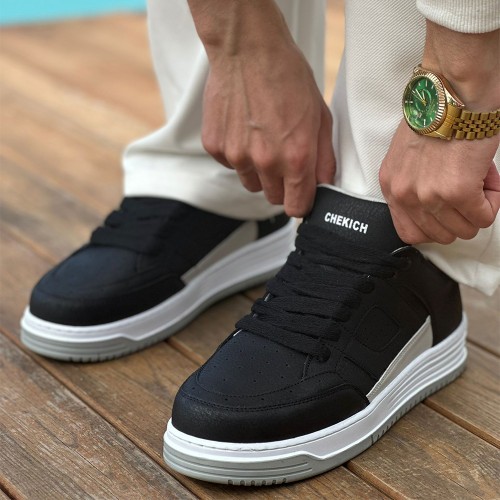 Mens Sneakers - Black White - 2410