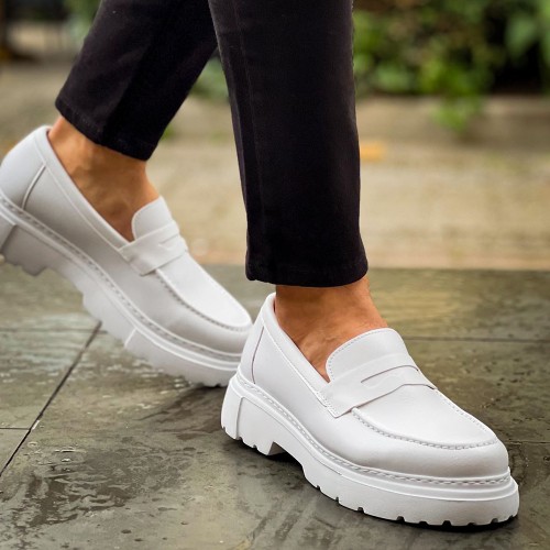 Mens Loafer - White - 2417