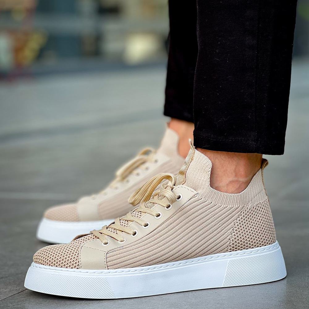 Mens Sneakers - Beige - 2423
