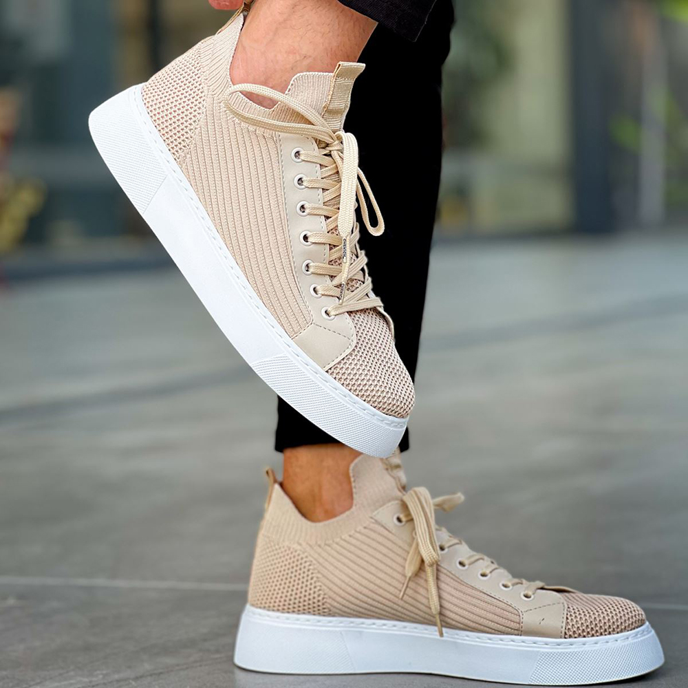 Mens Sneakers - Beige - 2423