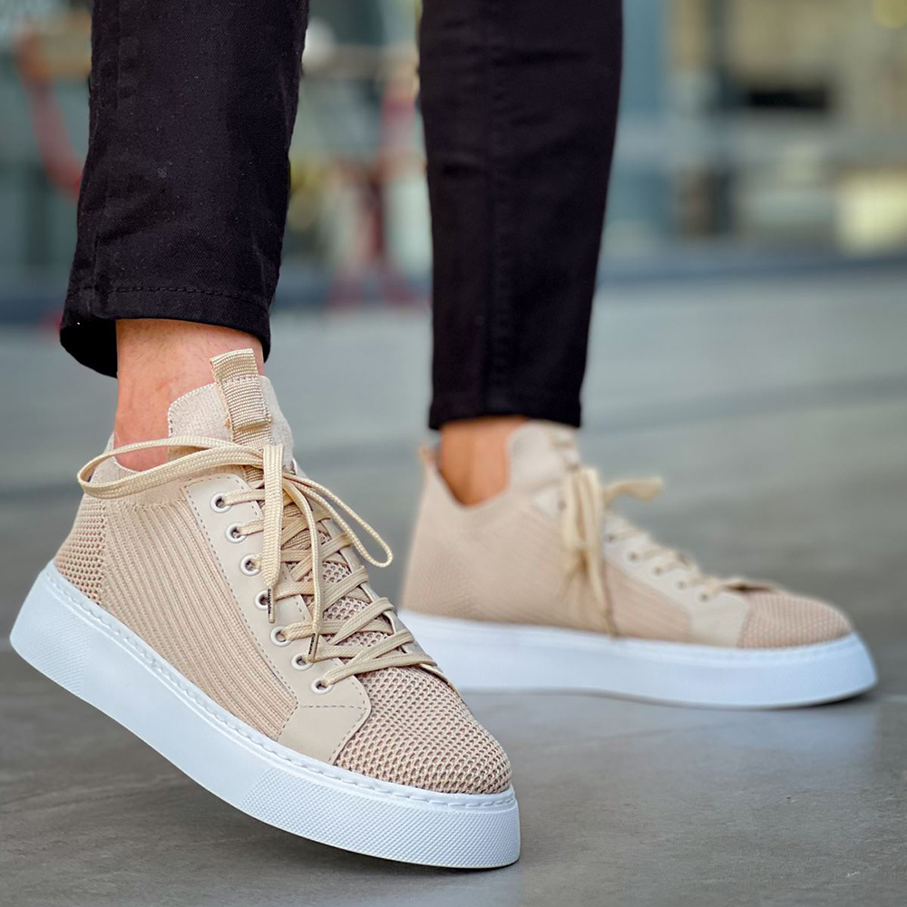 Mens Sneakers - Beige - 2423
