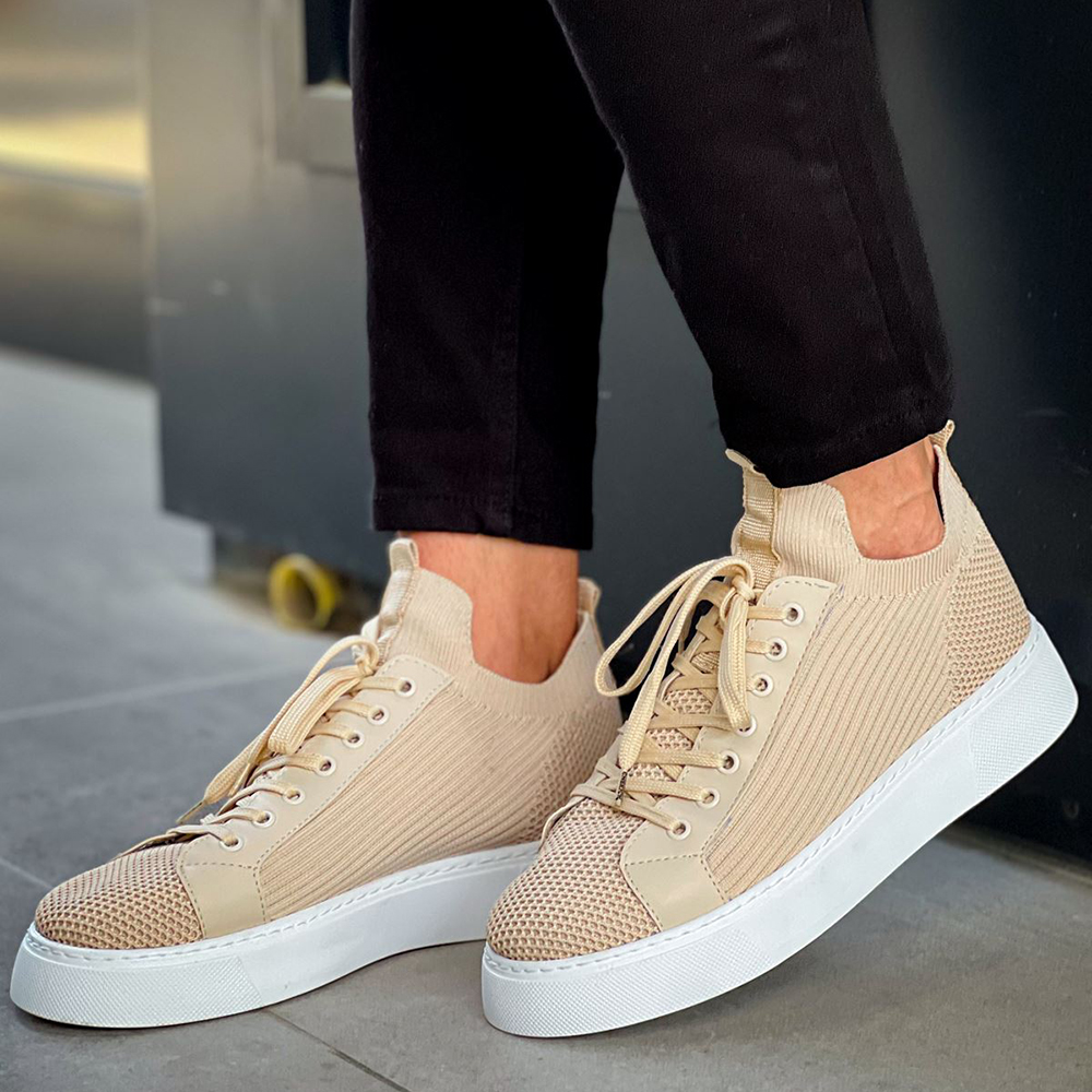 Mens Sneakers - Beige - 2423