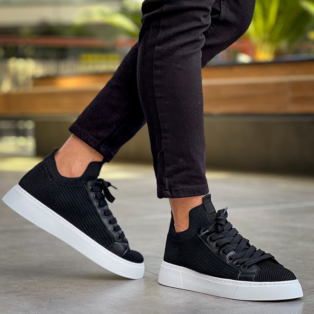 Mens Sneakers - Black White - 2423