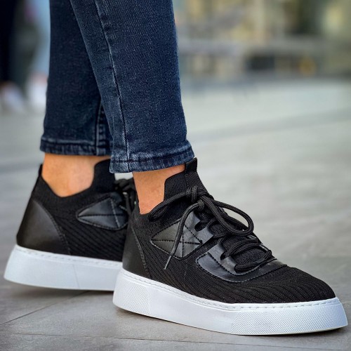 Mens Sneakers - Black White - 2425