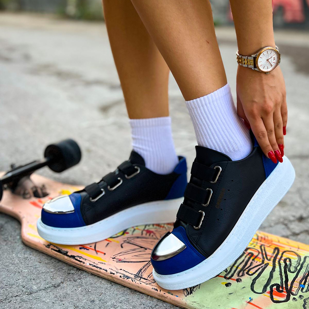 Womens Sneakers - Black Sax Blue - 251