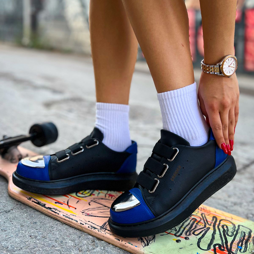 Womens Sneakers - Black Sax Blue - 251 - 2
