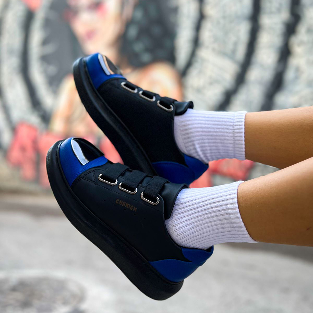 Womens Sneakers - Black Sax Blue - 251 - 2