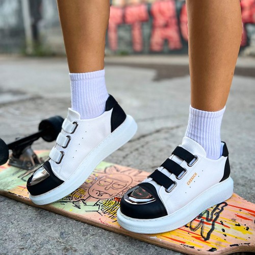 Womens Sneakers - White Black - 251