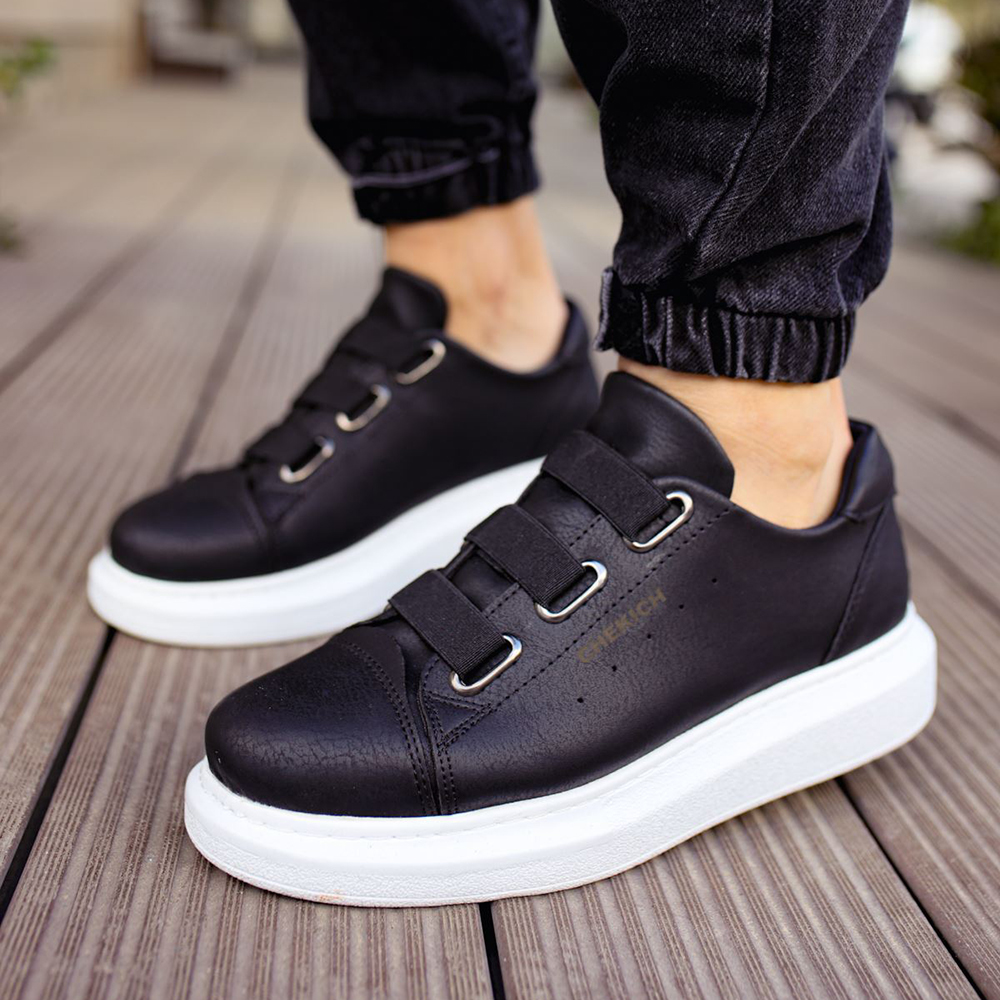 Mens Sneakers - Black White - 253