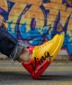 Mens Sneakers - Yellow Orange King Painted - 254