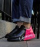 Mens Sneakers - Black Pink Painted - 254