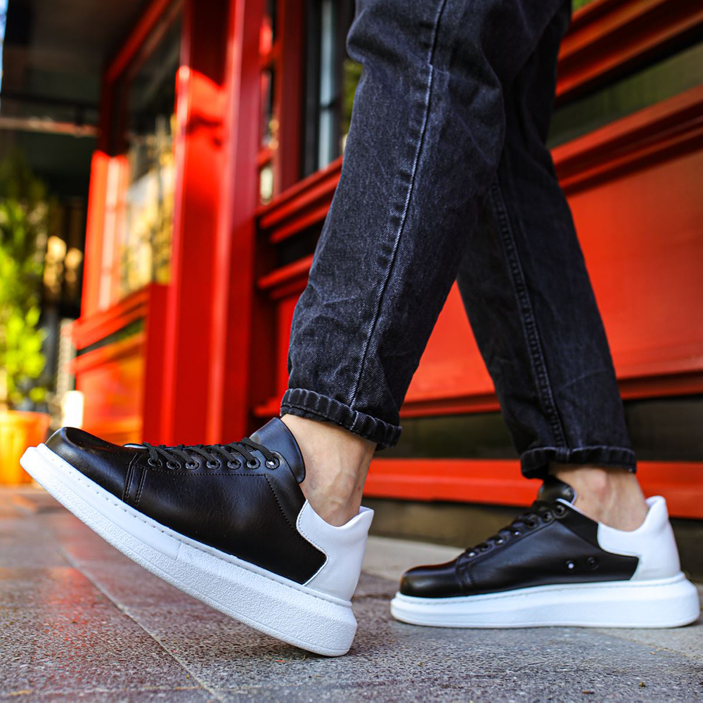 Men's Sneakers - Black White - Apollo