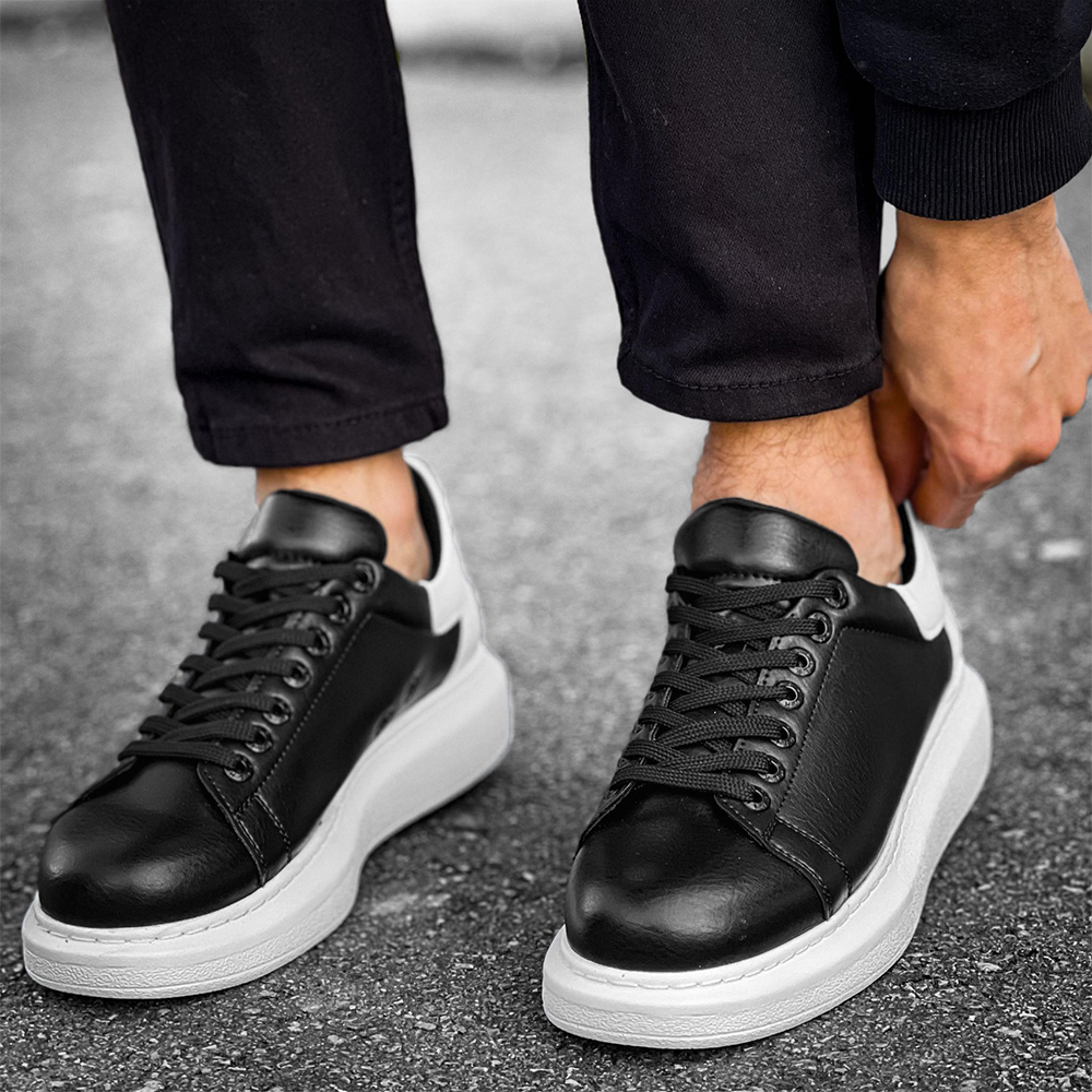 Mens Sneakers - Black White 2 - Apollo