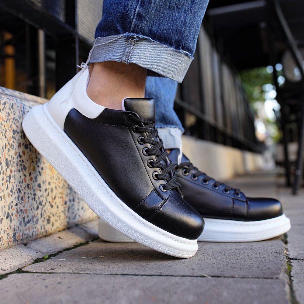 Men's Sneakers - Black White - Apollo