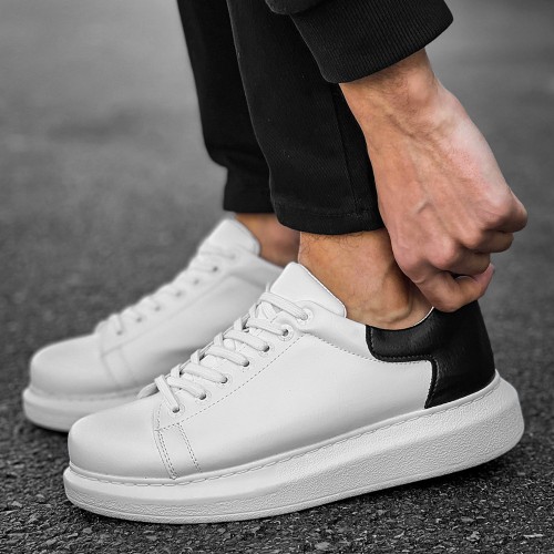 Mens Sneakers - White Black - Apollo