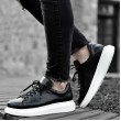 Mens Sneakers - Black White - Apollo
