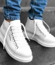 Men's High Top Sneakers - White - Enzo