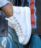 Men's High Top Sneakers - White - Enzo