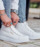 Men's High Top Sneakers - White - Enzo