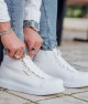 Mens High Top Sneakers - White - Enzo