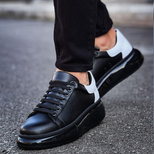 Mens Sneakers - Black White - 295 - 2