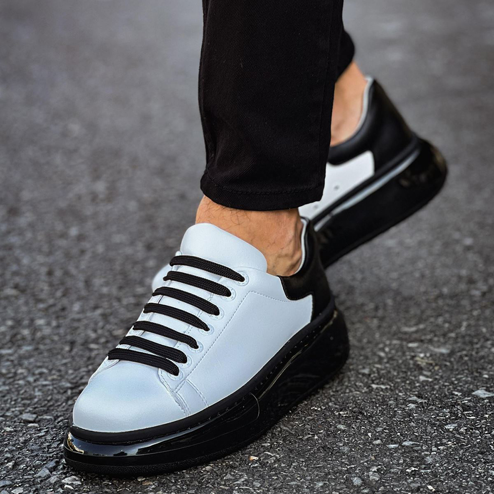 Mens Sneakers - White Black - 295 - 2