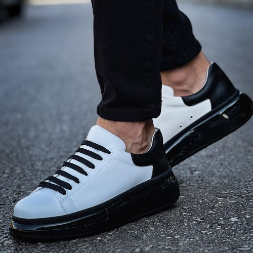 Mens Sneakers - White Black - 295 - 2
