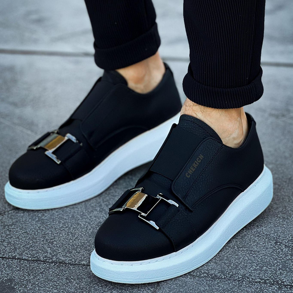 Mens Sneakers - Black White - 297