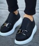 Mens Sneakers - Black White - 297